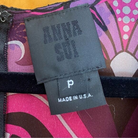 Anna Sui 100% Silk Embroidered Top Size P/XS - Picture 8 of 16